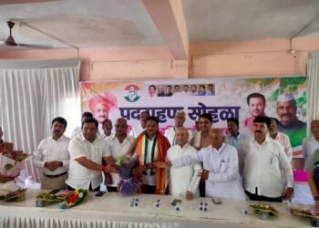 काँग्रेस भवनात उमेश राजेनिंबाळकर यांचा भव्य पदग्रहण सोहळा; संघटन बळकटीचा निर्धार